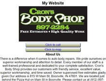 Tablet Screenshot of cronsbodyshop.com